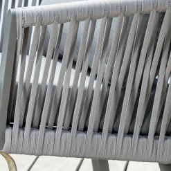 Salon de jardin en aluminium 2 places 3 pcs Amalfi Gris anthracite