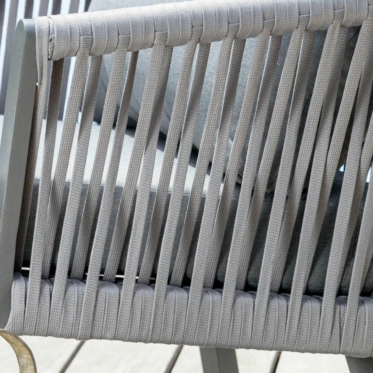 Salon de jardin en aluminium 2 places 3 pcs Amalfi Gris anthracite
