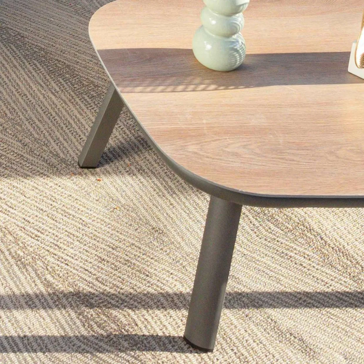 Salon de jardin en aluminium 2 places 3 pcs Amalfi Gris anthracite