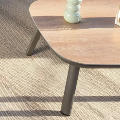 Salon de jardin en aluminium 2 places 3 pcs Amalfi Gris anthracite et gris clair