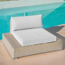 Salon de jardin en résine tressée 9 places 9 pcs Palma Gris