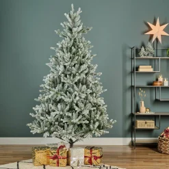 Sapin artificiel de Noël (H150 cm) Allix Vert enneigé