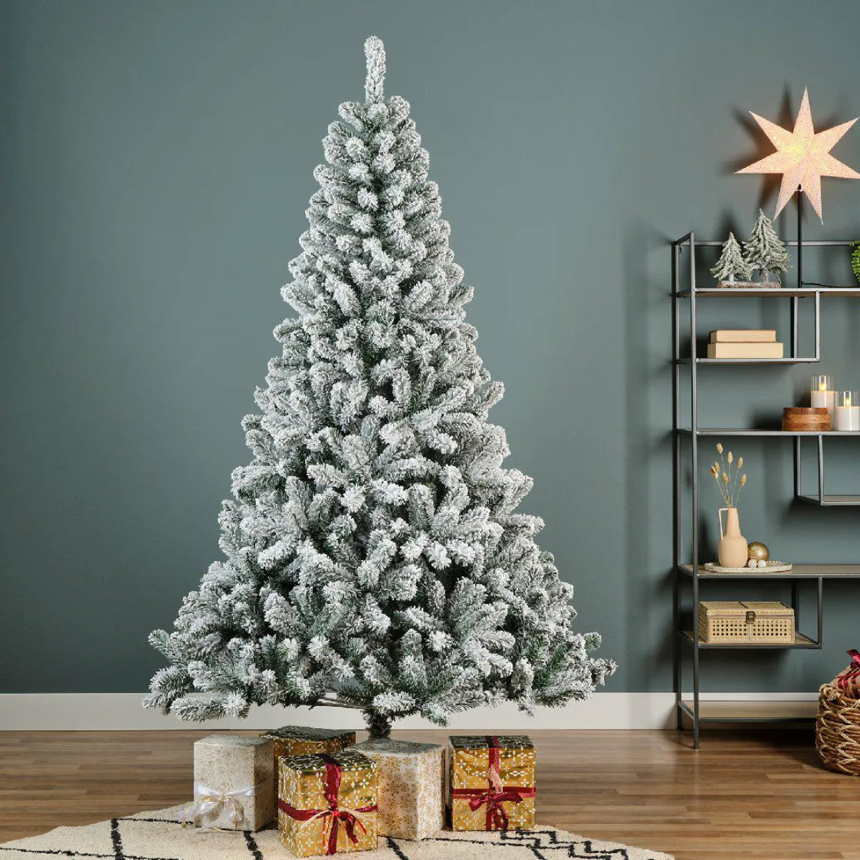 Sapin artificiel de Noël (H210 cm) King Vert enneigé