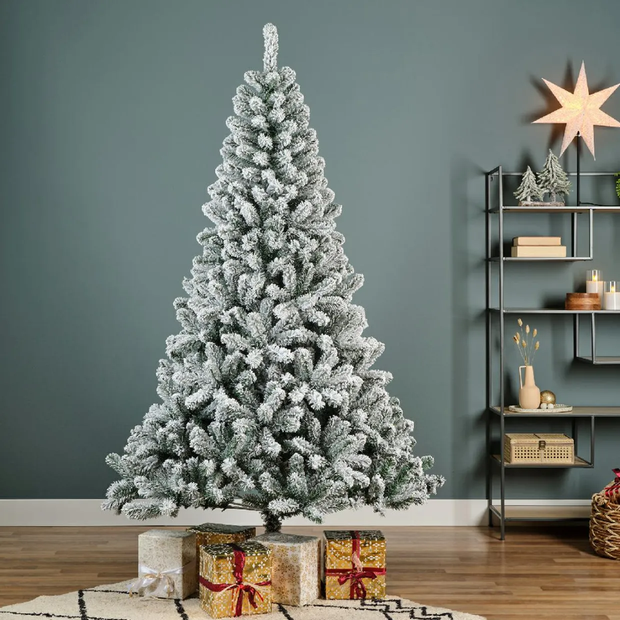 Sapin artificiel de Noël (H300 cm) King Vert enneigé