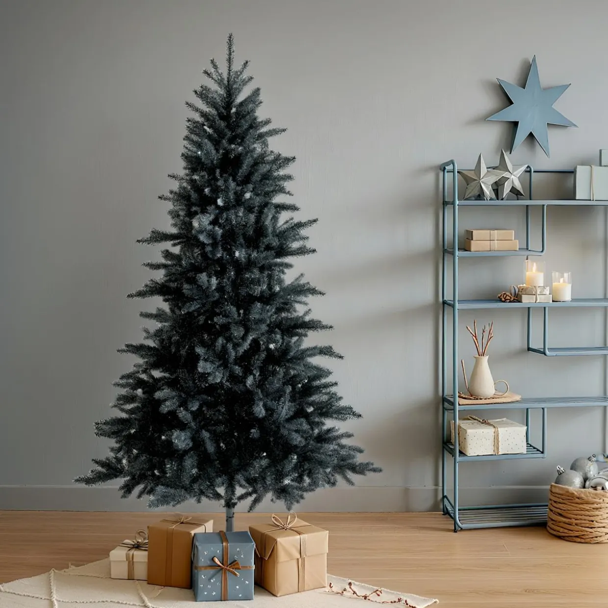 Sapin artificiel de Noël (H240 cm) Munich Noir
