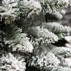 Sapin artificiel de Noël (H210 cm) Narrow Vert enneigé