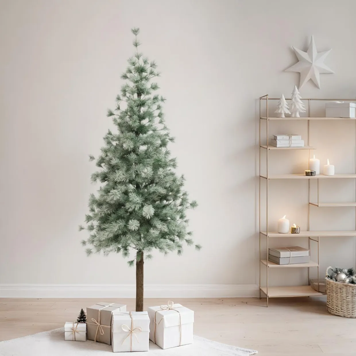 Sapin artificiel de Noël (H180 cm) Nordstar Vert enneigé