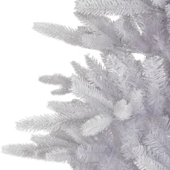 Sapin artificiel de Noël (H240 cm) Odense Blanc irisé et pailleté