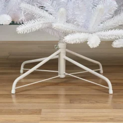 Sapin artificiel de Noël (H180 cm) Odense Blanc irisé et pailleté