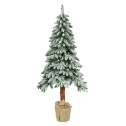 Sapin artificiel de Noël (H180 cm) Tora Vert enneigé