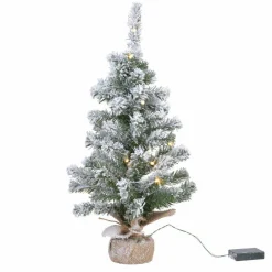 Sapin artificiel de table pré-illuminé (H60 cm) Royal Vert enneigé