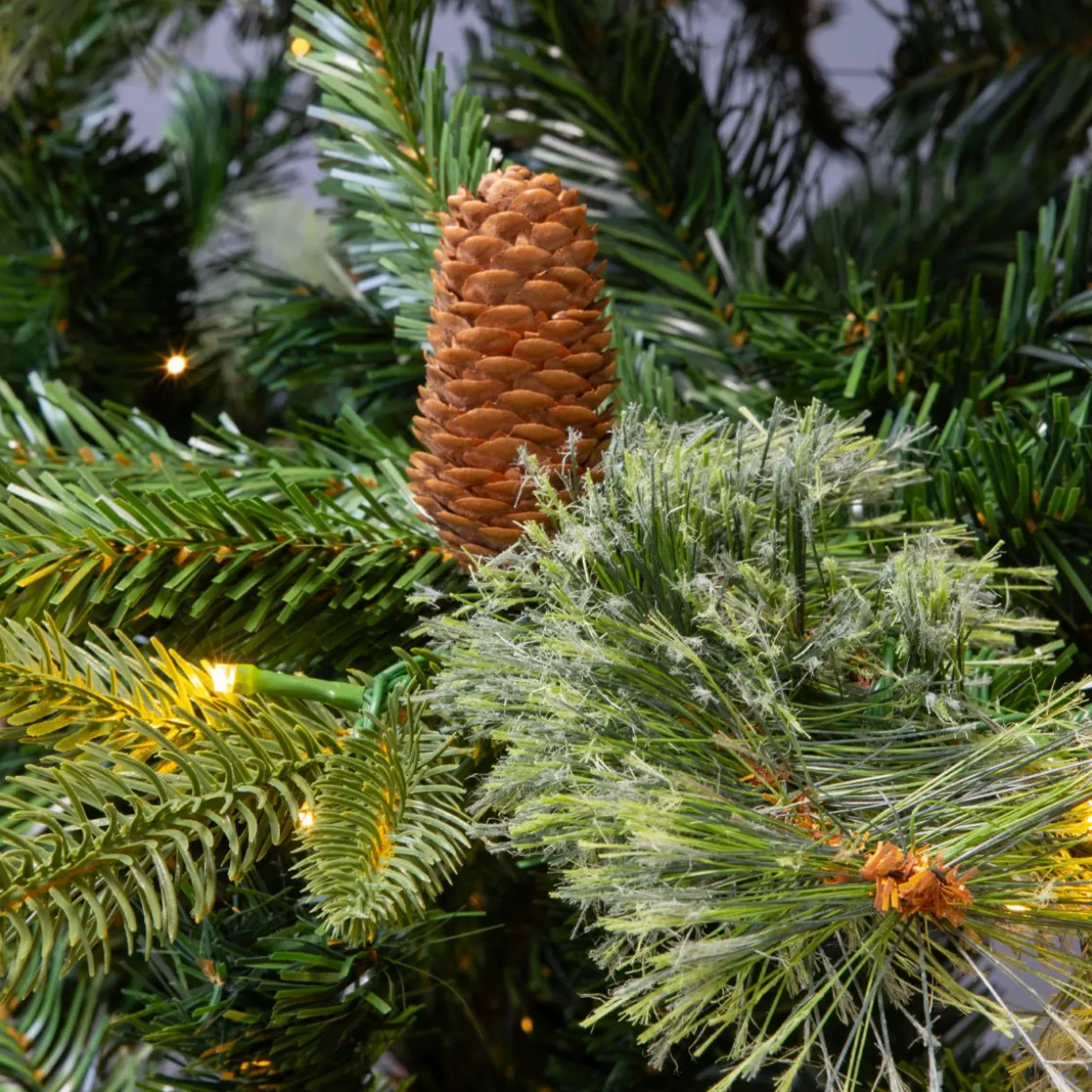 Sapin de Noël artificiel lumineux (H210 cm) Washington Luxe Vert sapin