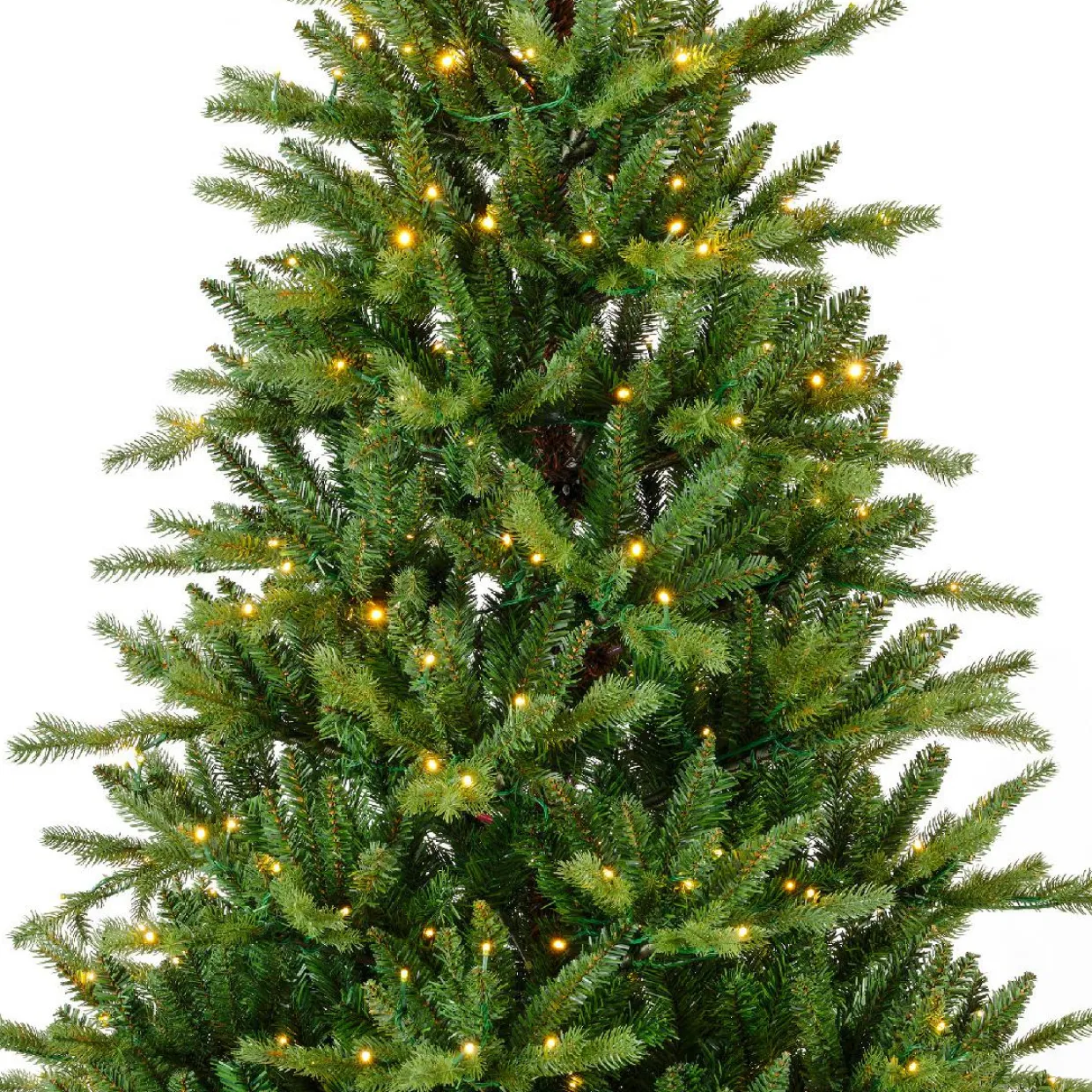 Sapin de Noël artificiel lumineux 430 LED (H210 cm) Allix Vert sapin