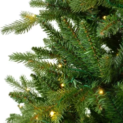 Sapin de Noël artificiel lumineux 560 LED (H240 cm) Allix Vert sapin