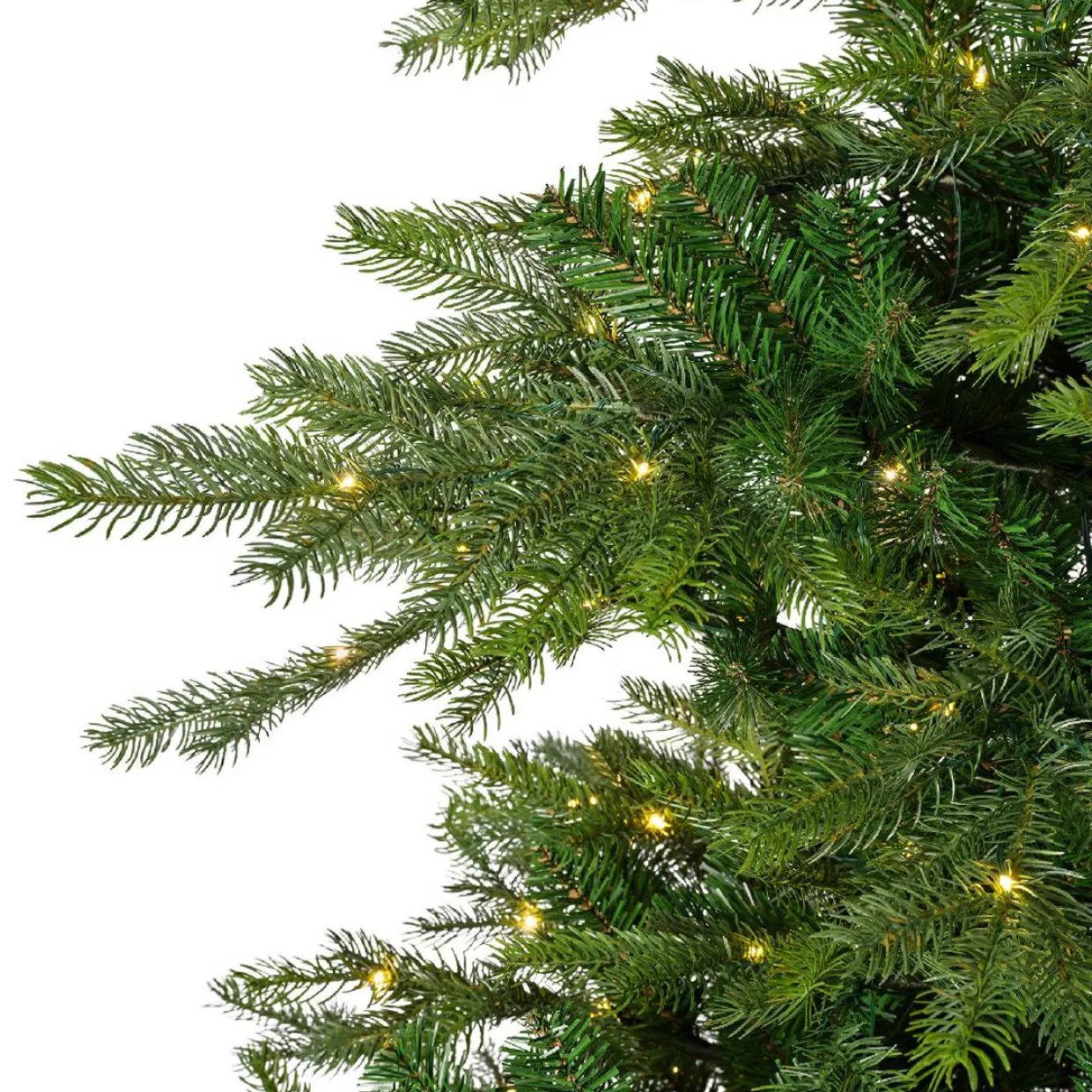 Sapin de Noël artificiel lumineux 550 LED (H210 cm) Glorious Vert sapin
