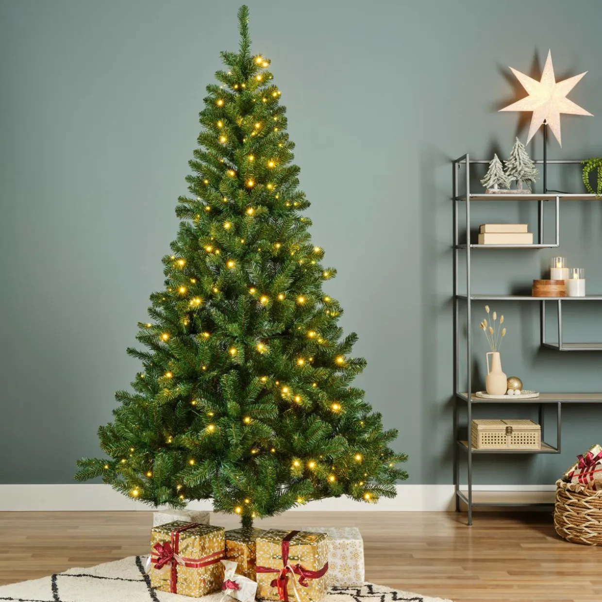 Sapin de Noël artificiel lumineux 640 LED (H300 cm) King Vert sapin