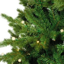 Sapin de Noël artificiel lumineux 600 LED (H240 cm) Idaho Vert sapin