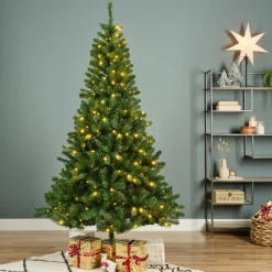 Sapin de Noël artificiel lumineux 200 LED (H150 cm) King Vert sapin