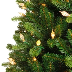 Sapin de Noël artificiel lumineux 320 LED (H180 cm) Barrow Vert sapin