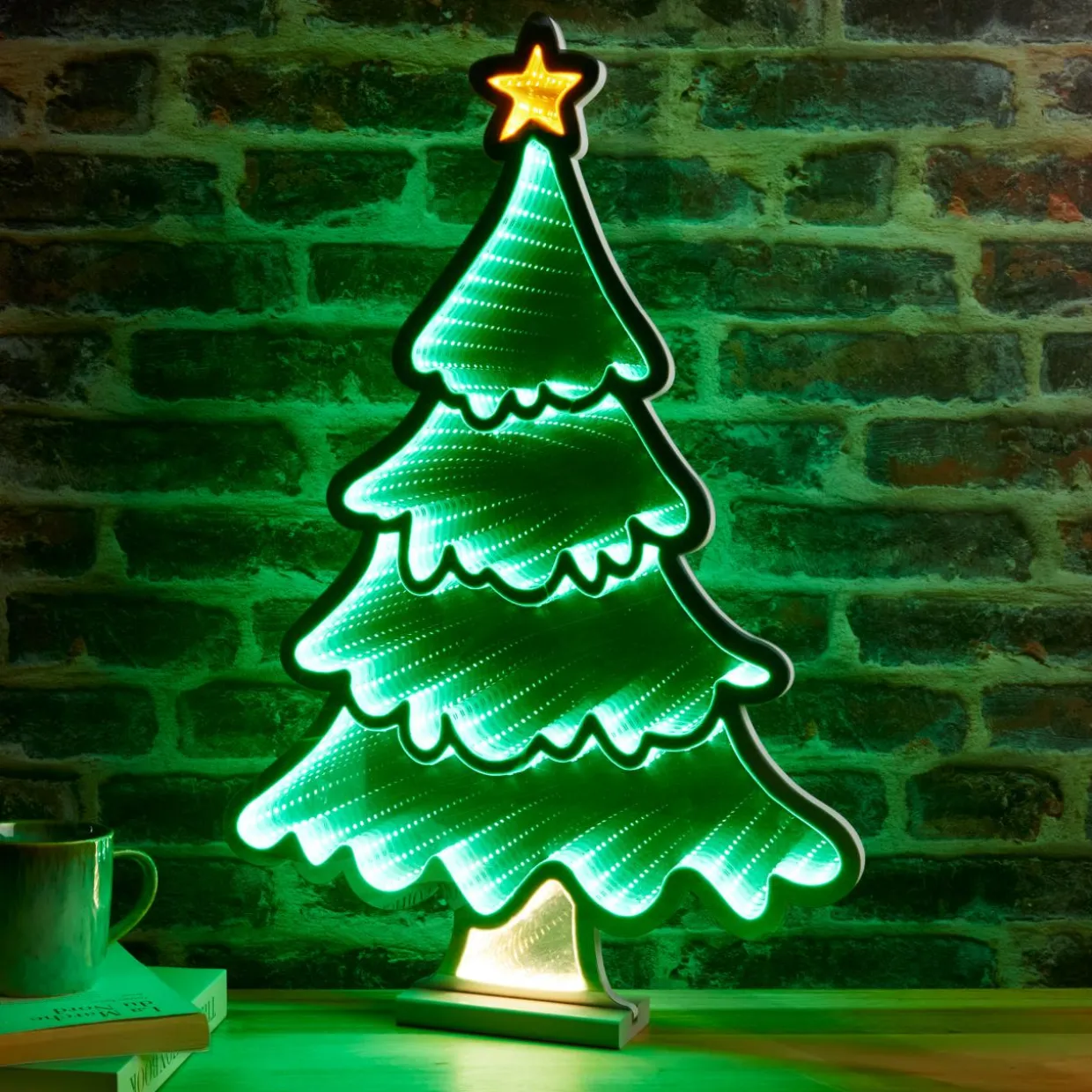Sapin de Noël lumineux 231 LED (H60 cm) Infinity Vert
