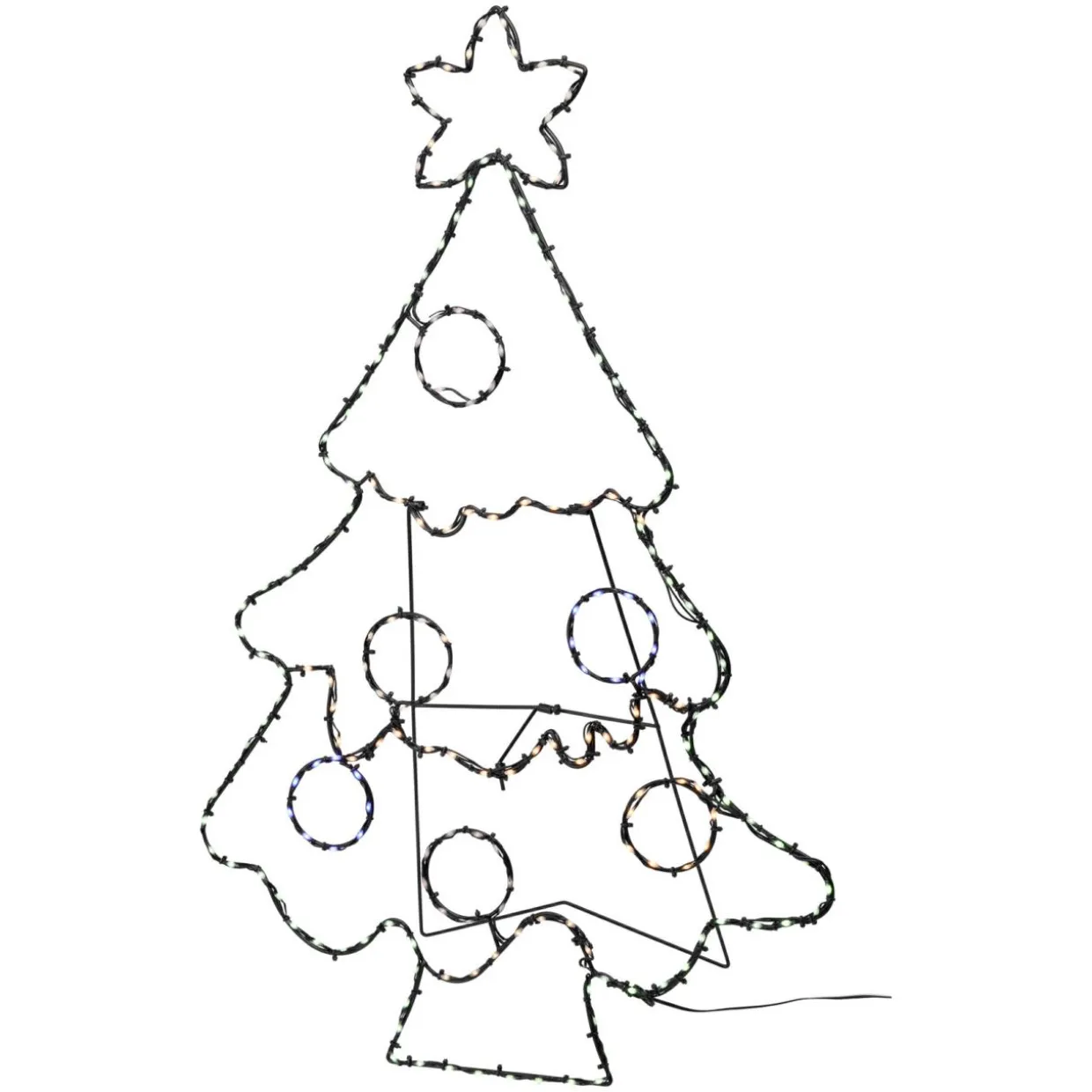 Sapin de Noël lumineux 201 LED (H80 cm) Néon effet flash Multicolore