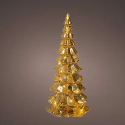 Sapin de Noël lumineux à piles 20 LED (H32 cm) Eternel Or