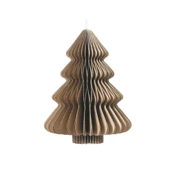 Sapin en papier à suspendre (H15 cm) Fermeture Magnétique Brun