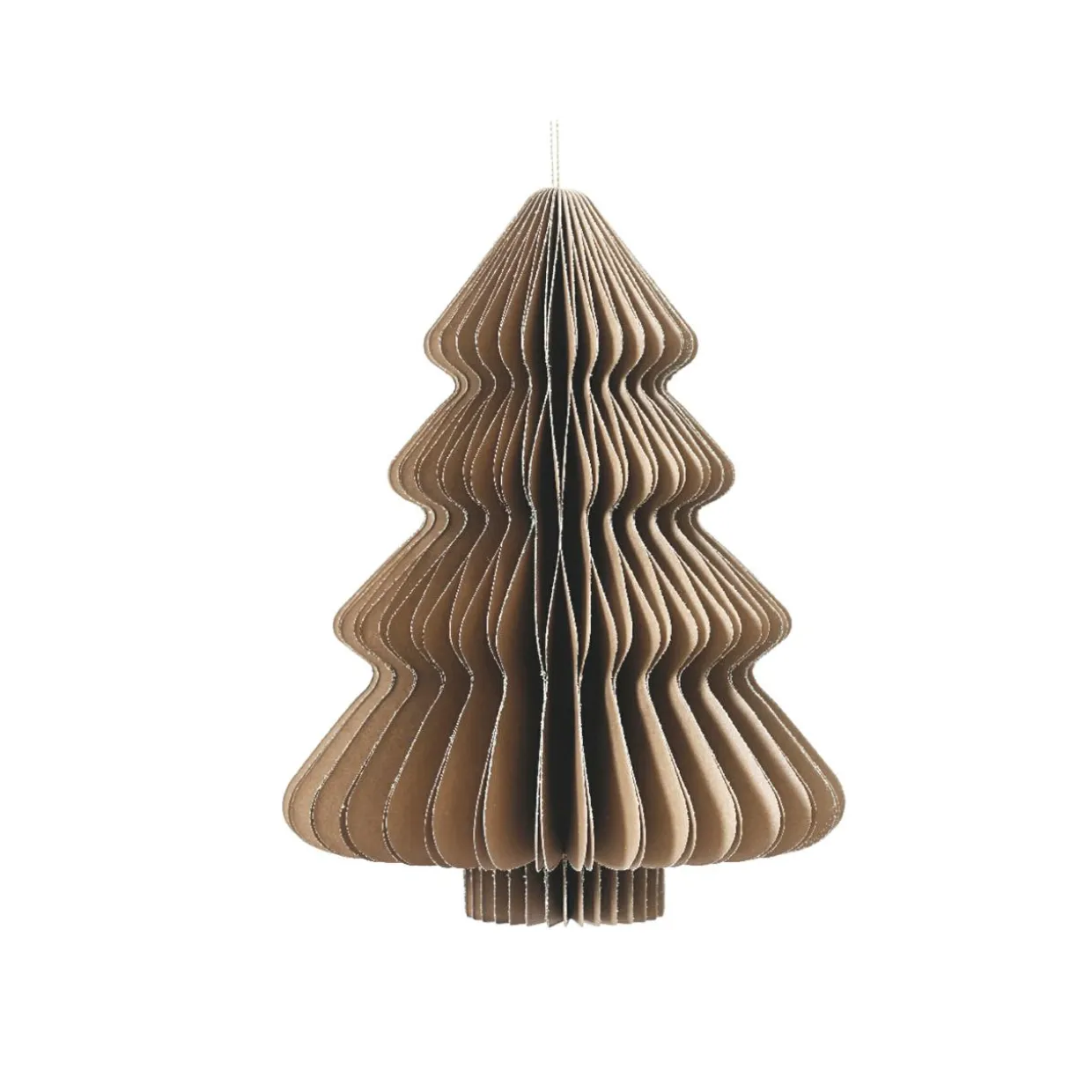 Sapin en papier à suspendre (H15 cm) Fermeture Magnétique Brun