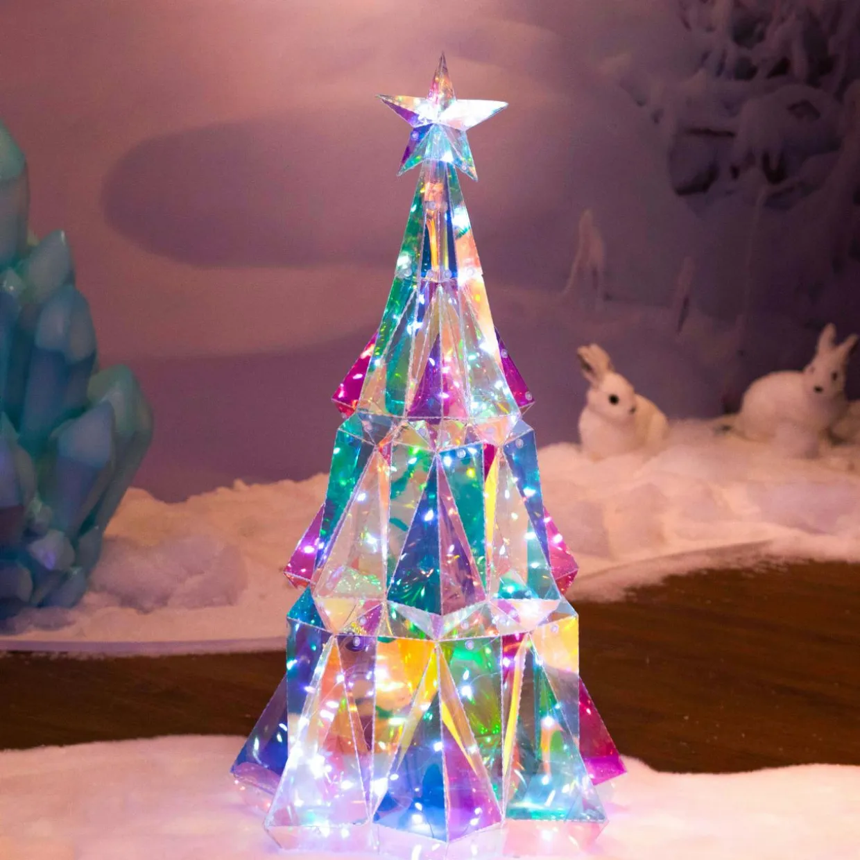 Sapin lumineux 60 LED (H51 cm) Ice Blanc froid