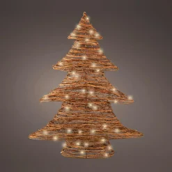 Sapin lumineux à piles 30 LED (H40 cm) Christmas Rotin Blanc chaud