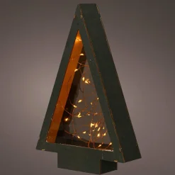 Sapin lumineux à piles 40 LED (H28 cm) Savoie Blanc chaud