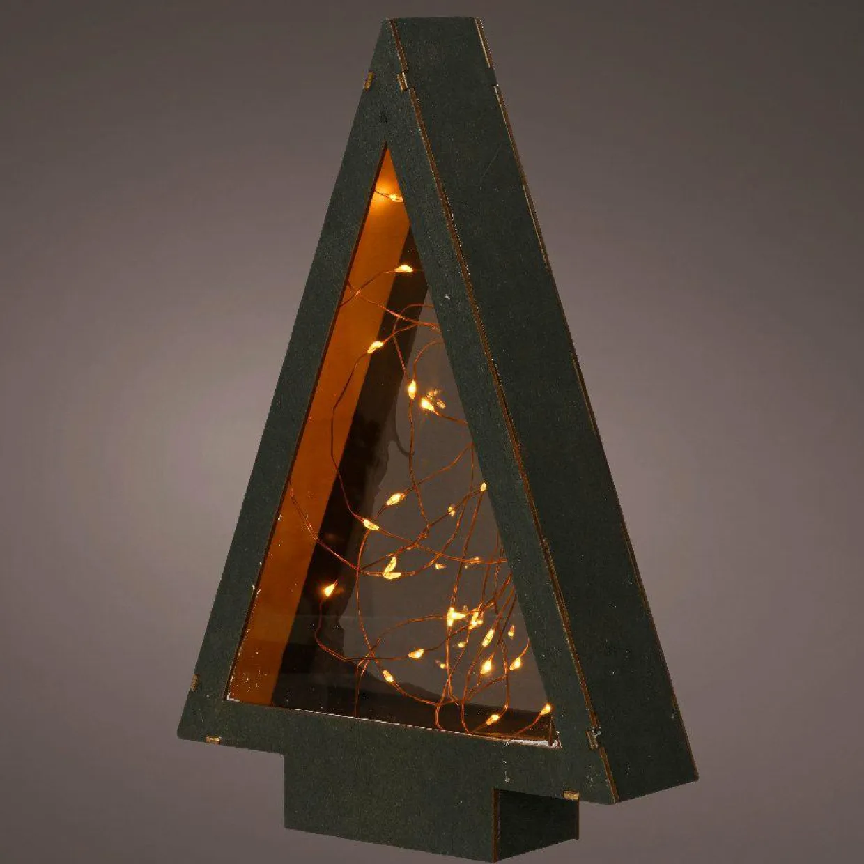 Sapin lumineux à piles 40 LED (H28 cm) Savoie Blanc chaud