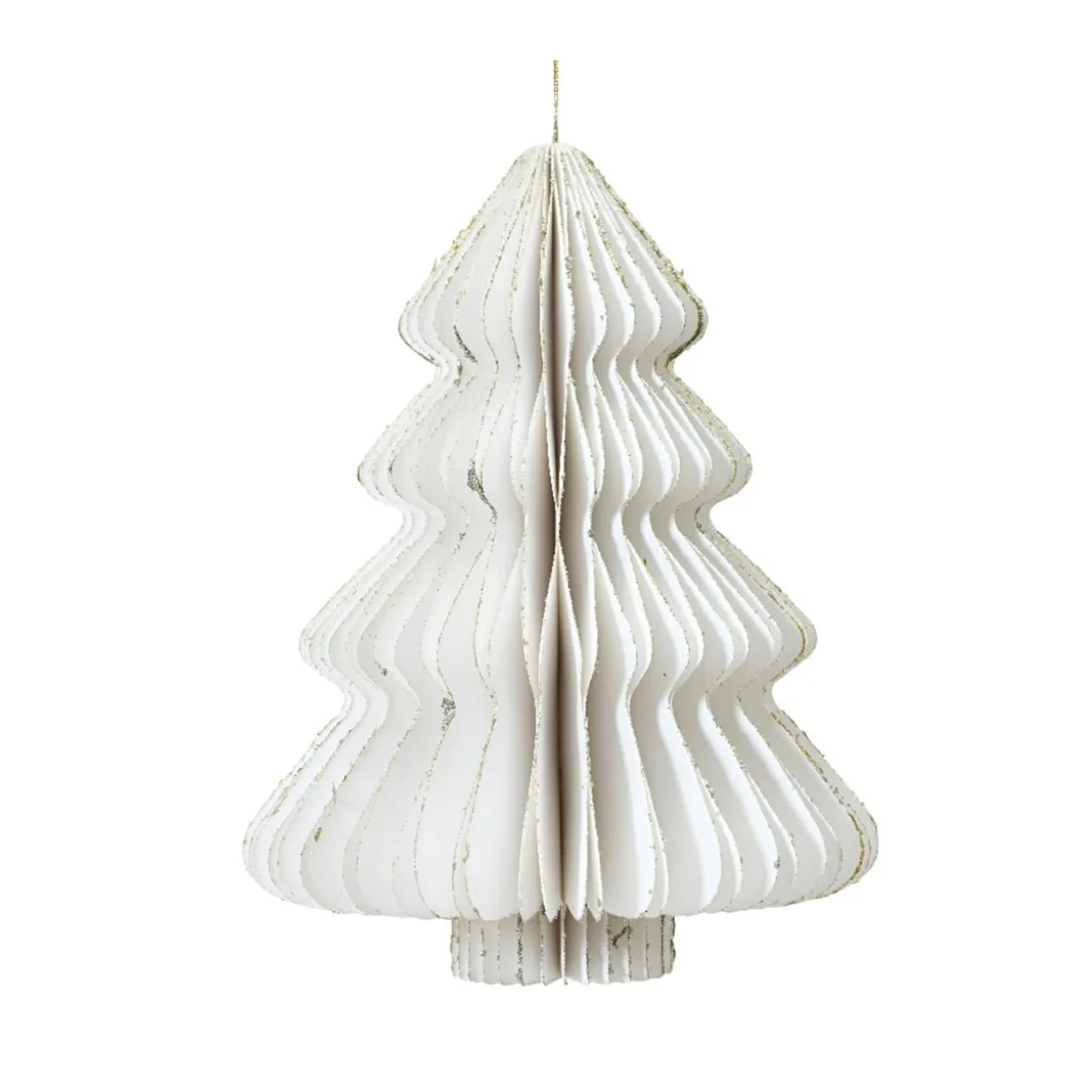 Sapin papier à suspendre (H40 cm) Fermeture Magnétique Blanc