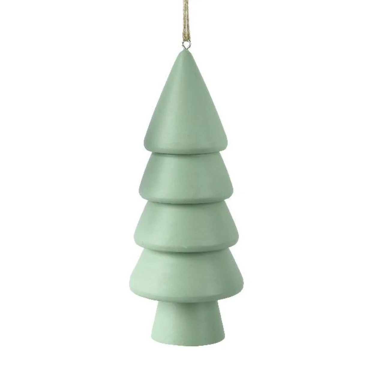 Sapin à suspendre en bois (H15 cm) Harmonie Menthe blanche