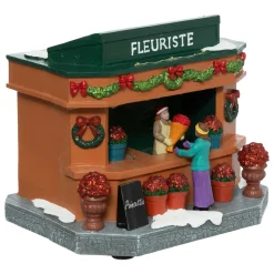 Scène de vie illuminée à piles (H17 cm) Fleuriste