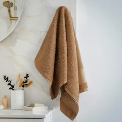 Serviette de bain coton bio (50 x 90 cm) Méline Camel