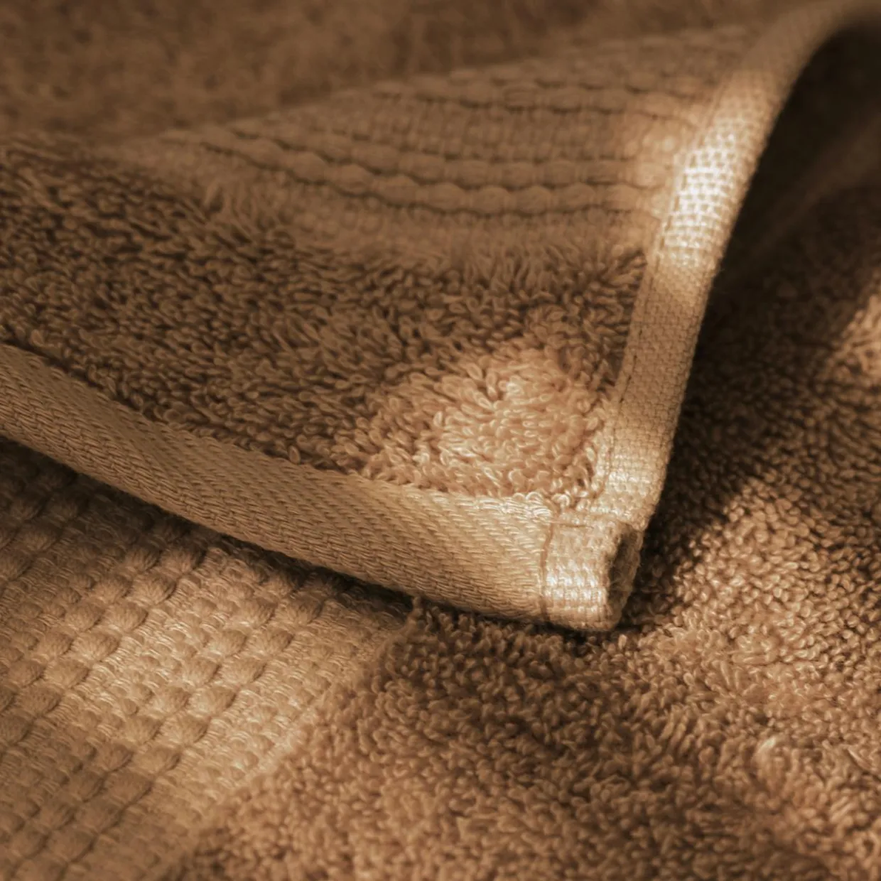 Serviette de bain coton bio (50 x 90 cm) Méline Camel