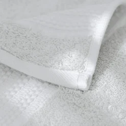 Serviette de bain coton bio (30 x 50 cm) Méline Blanc chantilly