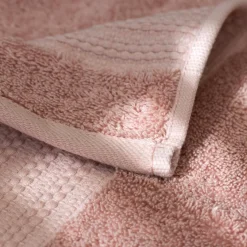 Serviette de bain coton bio (50 x 90 cm) Méline Rose pêche