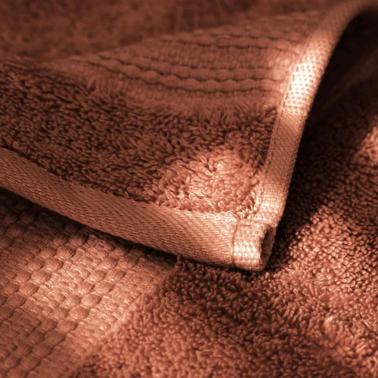 Serviette de bain coton bio (30 x 50 cm) Méline Terracotta