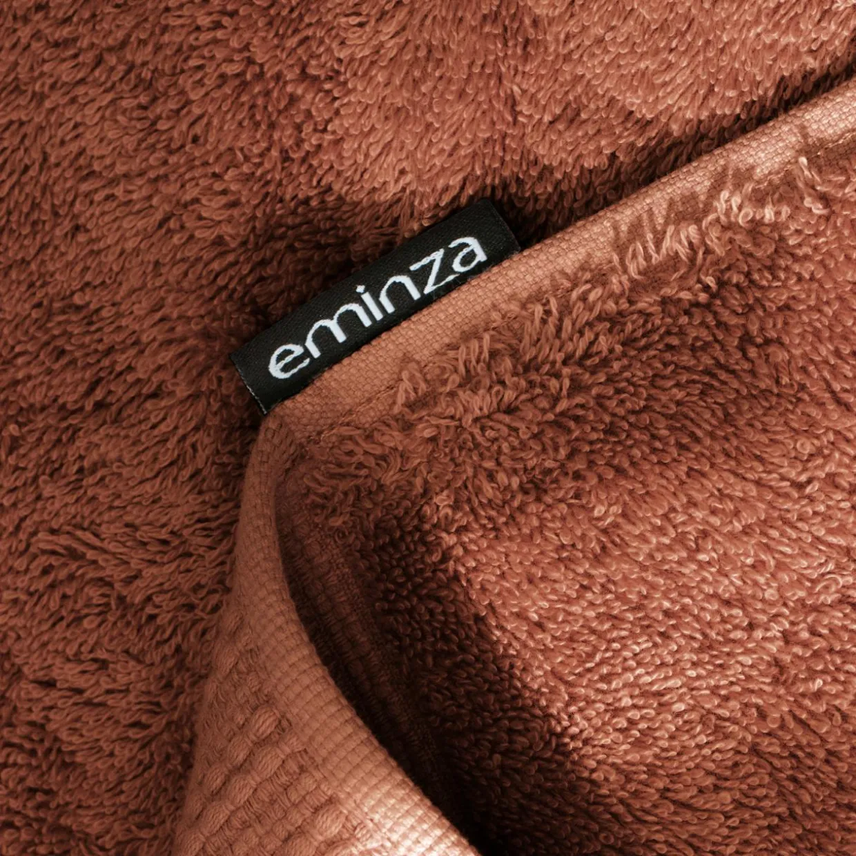 Serviette de bain coton bio (30 x 50 cm) Méline Terracotta