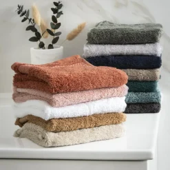 Serviette de bain coton bio (70 x 130 cm) Méline Gris orage