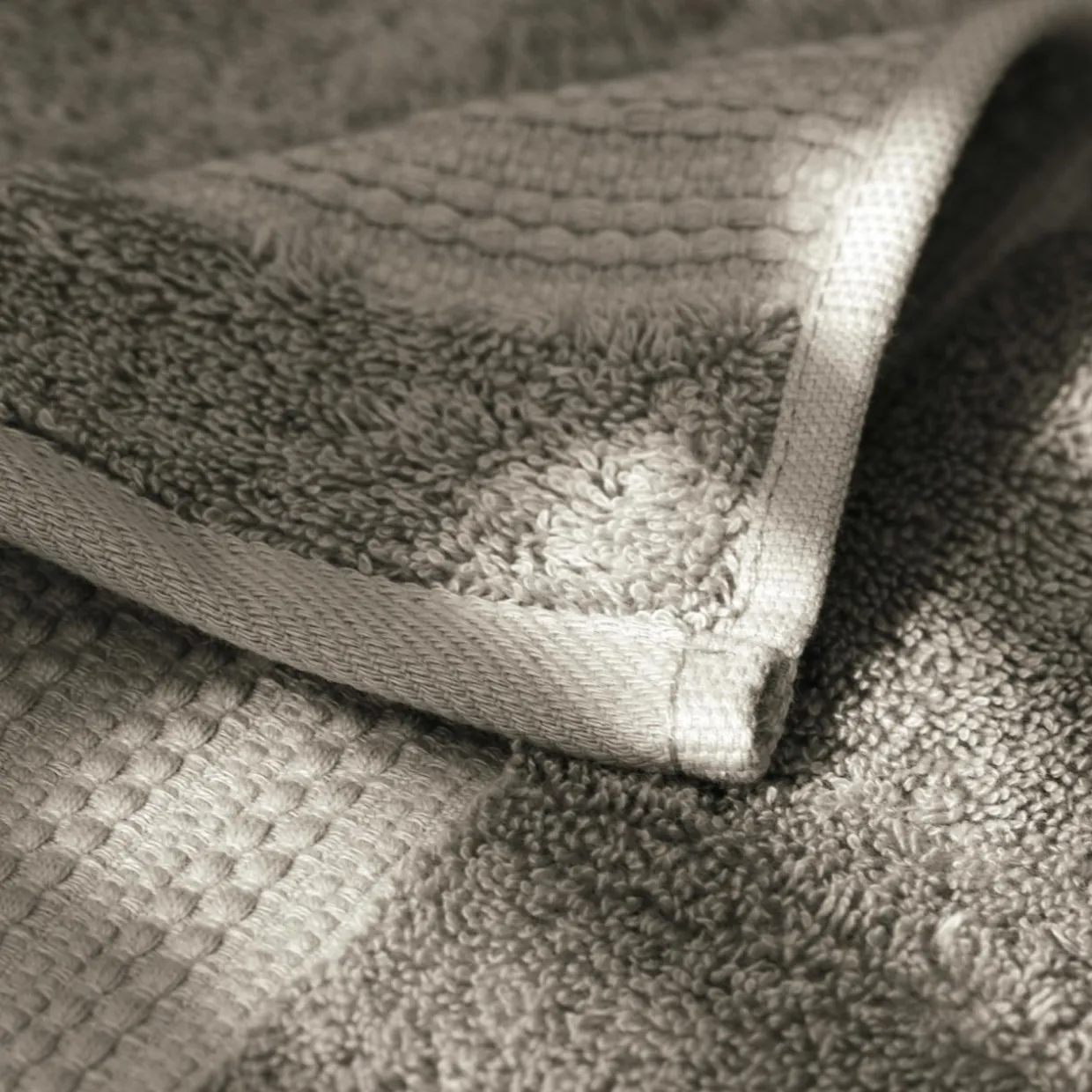 Serviette de bain coton bio (30 x 50 cm) Méline Gris argile
