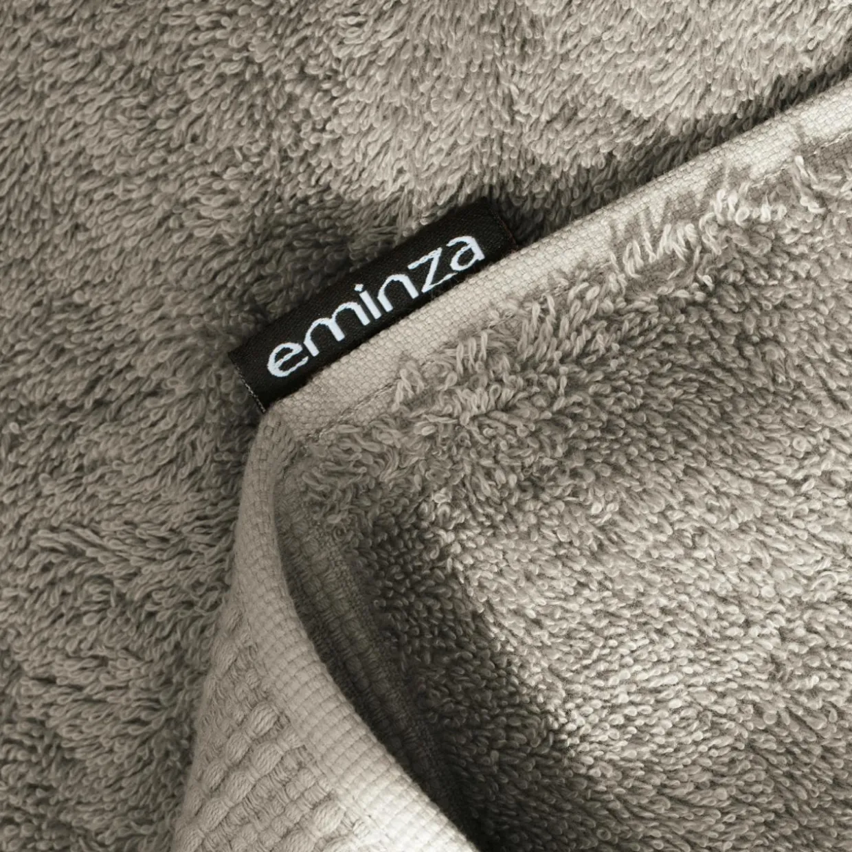 Serviette de bain coton bio (30 x 50 cm) Méline Gris argile