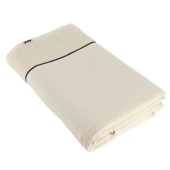 Serviette de bain coton nid d'abeille (90 x 150 cm) Japandi Beige