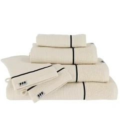 Serviette de bain coton nid d'abeille (90 x 150 cm) Japandi Beige