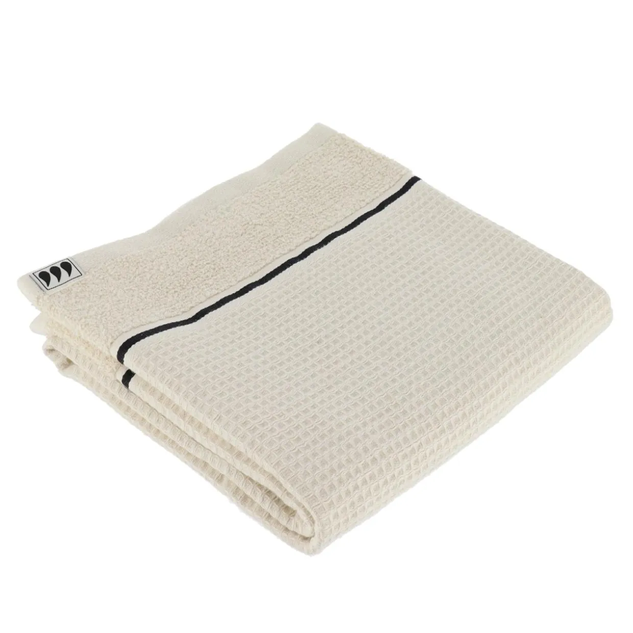 Serviette de bain coton nid d'abeille (50 x 90 cm) Japandi Beige