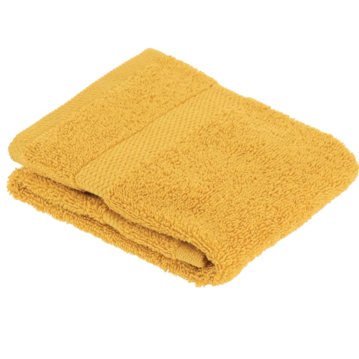 Serviette de bain coton (30 x 50 cm) Timeless Jaune moutarde