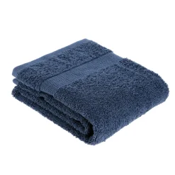 Serviette de bain coton (50 x 90 cm) Timeless Bleu marine