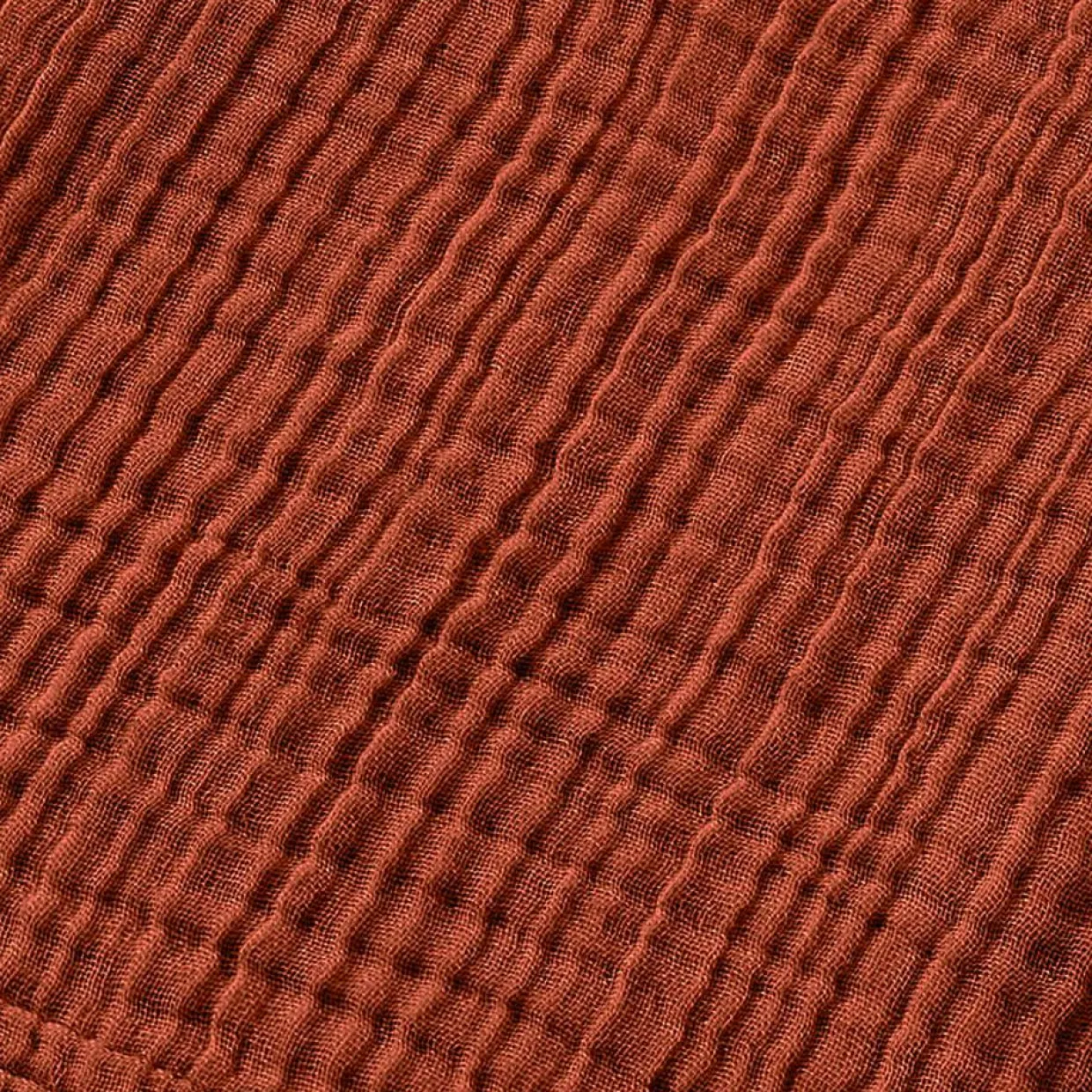 Serviette de bain gaze de coton (30 x 50 cm) Gaïa Terracotta